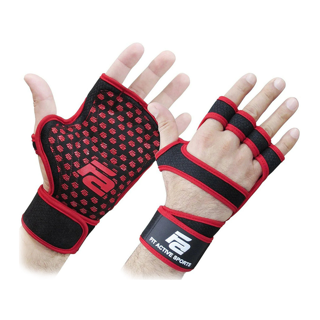 RX1 Ventilated Weight Lifting Gloves with Wrist Wraps for Workout