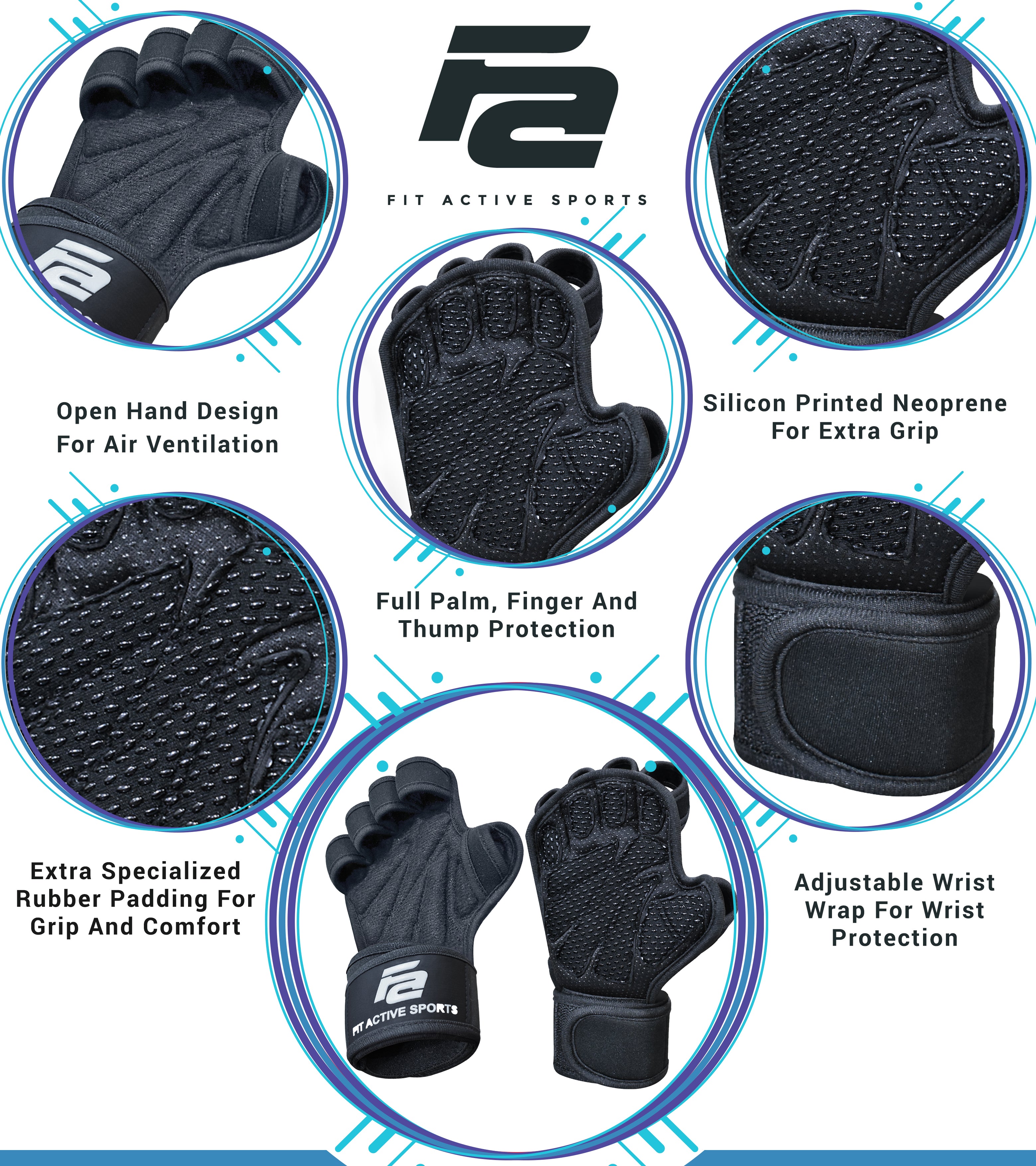 For Promotion - Free Ventilated Weight Lifting Workout Gloves With Wrist Wraps