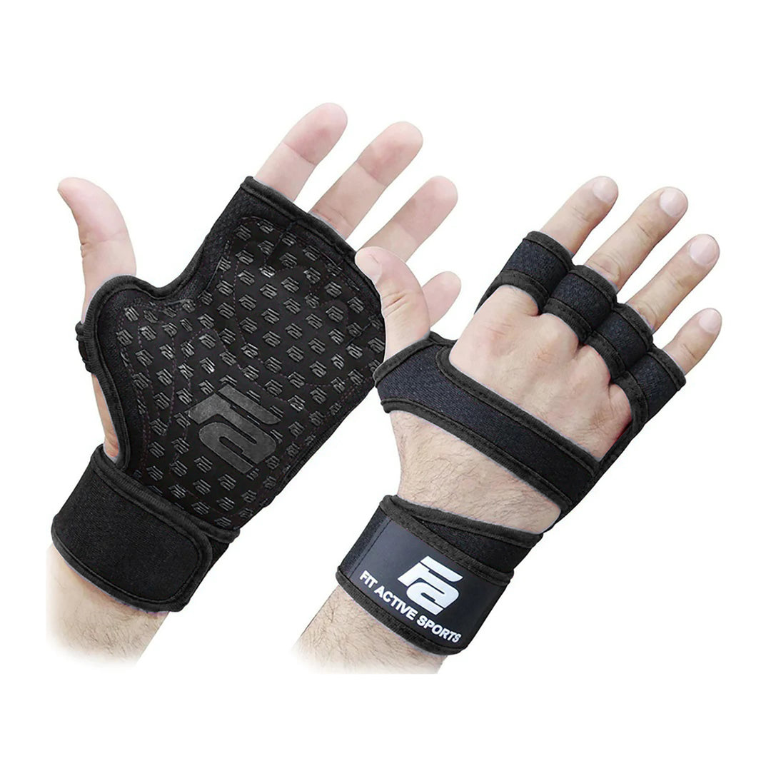 RX1 Ventilated Weight Lifting Gloves with Wrist Wraps for Workout, Gym Cross Training