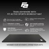 Fit Active Sports Large Exercise Mat 6' x 4' x 8mm | Thick Non-Slip Extra Wide