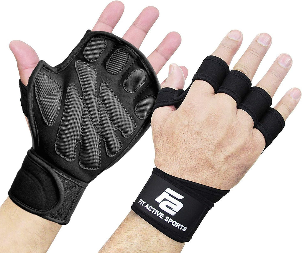 Fit Active Sports 2.0 Ventilated Weight Lifting Gloves with Wrist Wraps