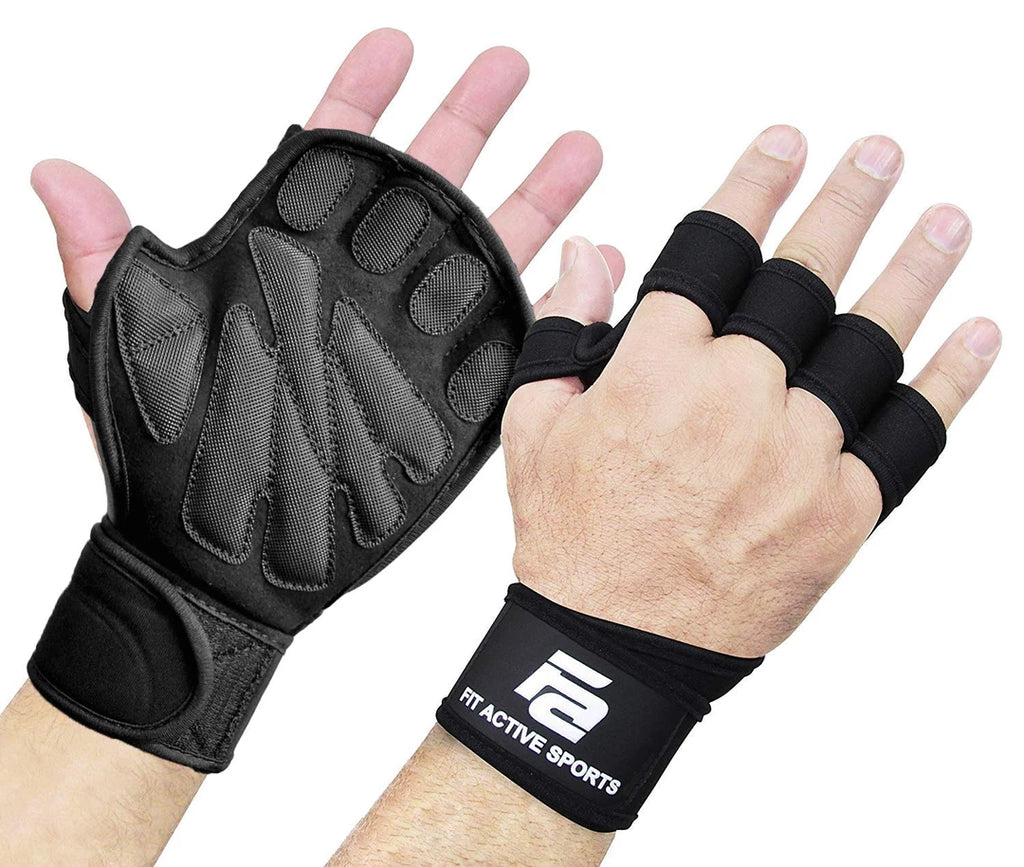 2.0 Weight Lifting Gloves with Wrist Wraps, Self-Locking Belt and Knee Sleeve