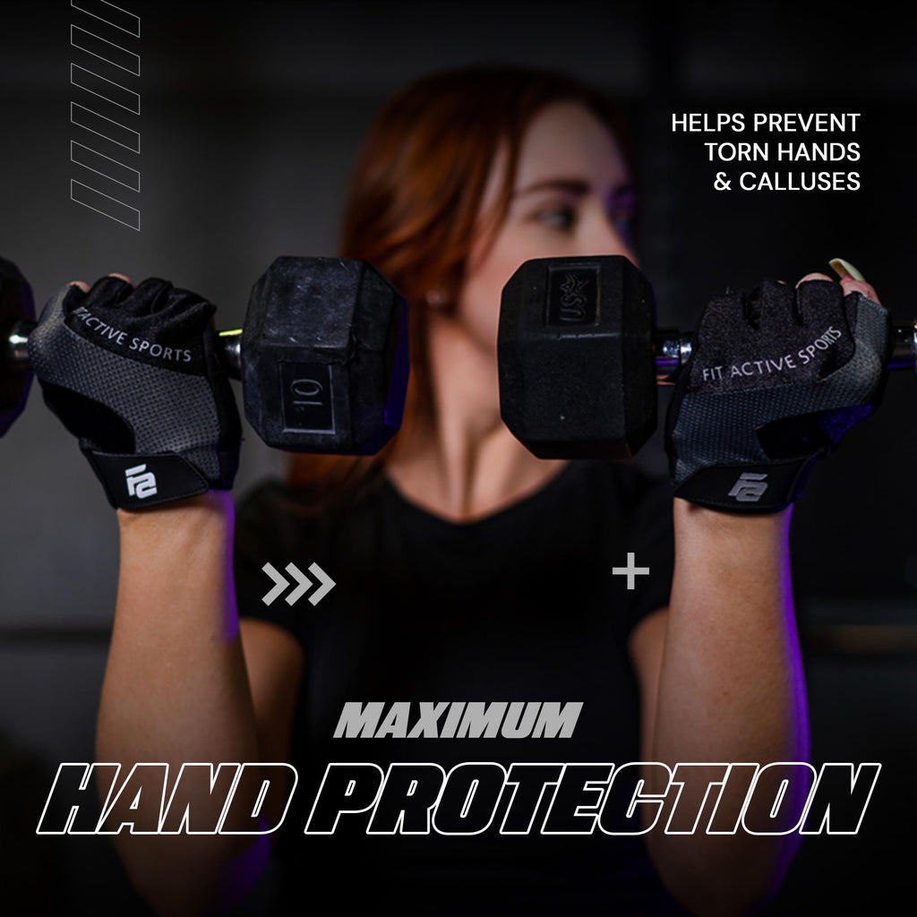 Fit Active Max Grip Weightlifting Workout Gloves