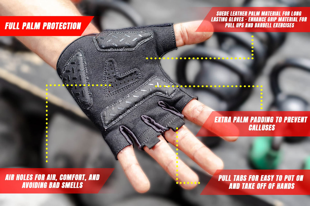 Fit Active Max Grip Weightlifting Workout Gloves