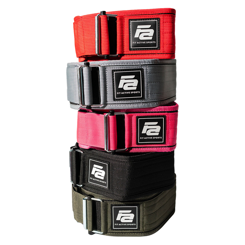 Quick Locking Easy Release Weight Lifting Belt - Grey
