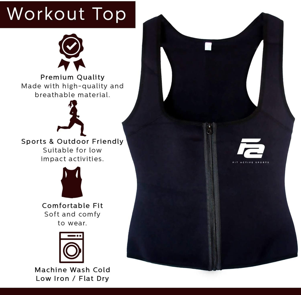 Fit Active Sports Waist Trainer Slimming Vest Trimmer Body Shaper with Belt for Women.