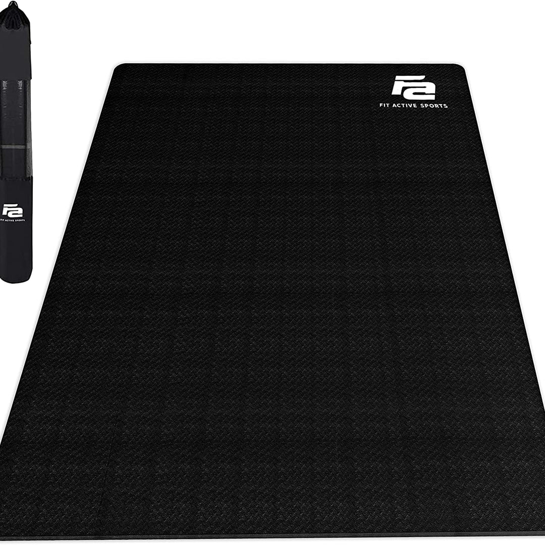 Fit Active Sports Large Exercise Mat 6' x 4' x 8mm | Thick Non-Slip Extra Wide
