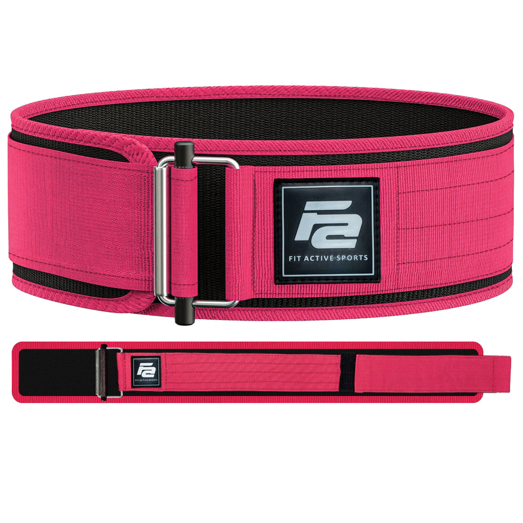 Quick Locking Easy Release Weight Lifting Belt - Pink